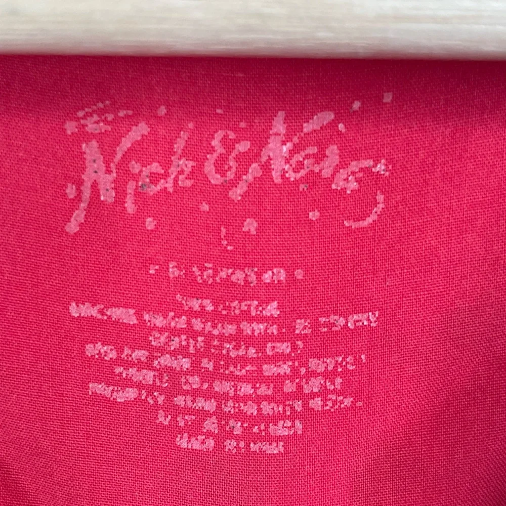 Nick & Nora Pajama Top Red Milk Bone Dogs Button Up Flannel PJs Size Small - Picture 3 of 6